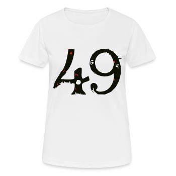 49 numero chiffre quarante neuf 2003 A - T-shirt respirant Femme - blanc - Devant - AI Model Female 172 dark (172cm)