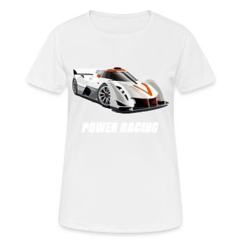 Power racing - T-shirt respirant Femme - blanc - Devant - AI Model Female 172 dark (172cm)