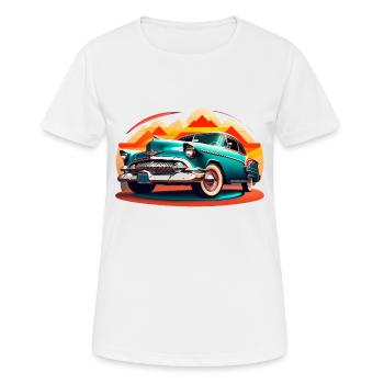 Amerikanischer Oldtimer American Classic Car - Frauen T-Shirt atmungsaktiv - Weiß - Vorne - AI Model Female 172 dark (172cm)