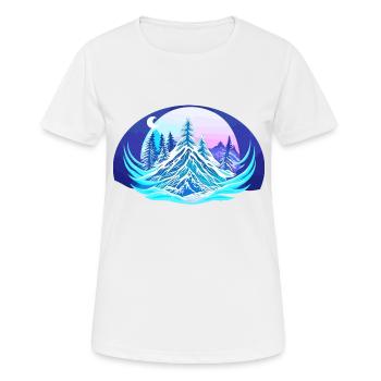 Nuit d’hiver - T-shirt respirant Femme - blanc - Devant - AI Model Female 172 dark (172cm)