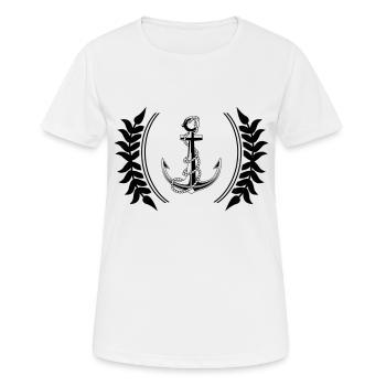Anchor coat of arms - Women's Breathable T-Shirt - white - Front - AI Model Female 172 dark (172cm)
