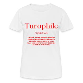 Turophile Définition Amateurs de fromage - T-shirt respirant Femme - blanc - Devant - AI Model Female 172 dark (172cm)