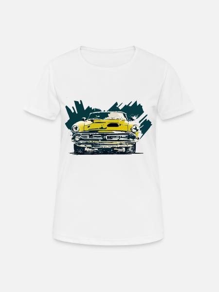 Retro car - Women's Breathable T-Shirt - white