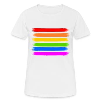 Lgbt - T-shirt respirant Femme - blanc - Devant - AI Model Female 172 dark (172cm)
