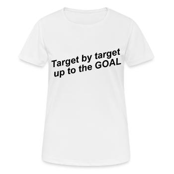 Objectifs Vie Objectifs Volonté Mentalité - T-shirt respirant Femme - blanc - Devant - AI Model Female 172 dark (172cm)