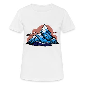 Berge Symbol Icon - Frauen T-Shirt atmungsaktiv - Weiß - Vorne - AI Model Female 172 dark (172cm)