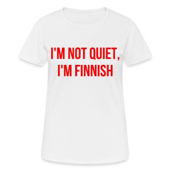 Je ne suis pas calme, je suis finlandais - T-shirt respirant Femme - blanc - Devant - AI Model Female 172 dark (172cm)
