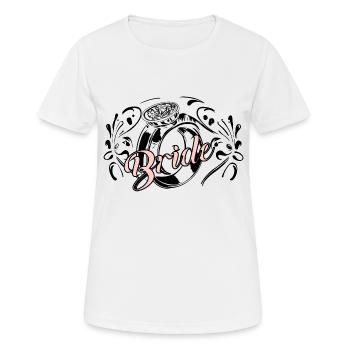 BRAUT, TSHIRT - Frauen T-Shirt atmungsaktiv - Weiß - Vorne - AI Model Female 172 dark (172cm)
