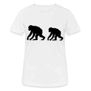 Singes - T-shirt respirant Femme - blanc - Devant - AI Model Female 172 dark (172cm)