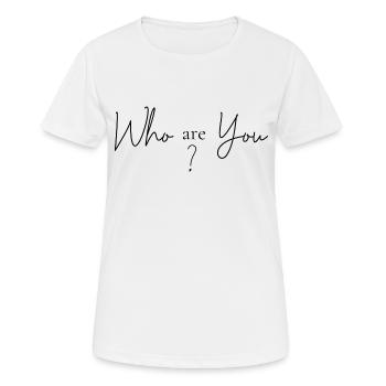 Who are you - Women's Breathable T-Shirt - white - Front - AI Model Female 172 dark (172cm)