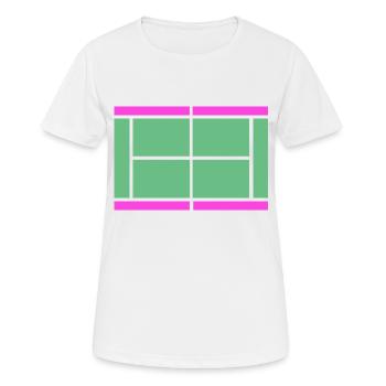 Tennis Matchball Tennisplatz Netzball Tenniscourt - Frauen T-Shirt atmungsaktiv - Weiß - Vorne - AI Model Female 172 dark (172cm)