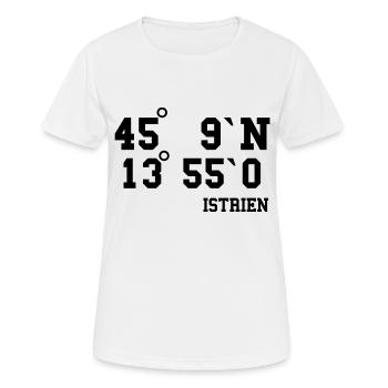 Istrien Kroatien Balkan Adria Urlaub Idee - Frauen T-Shirt atmungsaktiv - Weiß - Vorne - AI Model Female 172 dark (172cm)