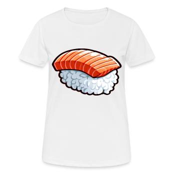 Sushi Gourmand - T-shirt respirant Femme - blanc - Devant - AI Model Female 172 dark (172cm)