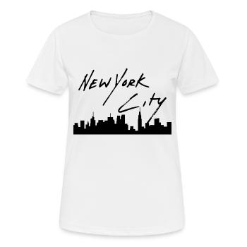 New York - T-shirt respirant Femme - blanc - Devant - AI Model Female 172 dark (172cm)