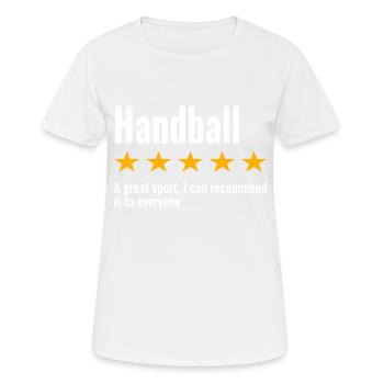 Handball Saying Sayings - Women's Breathable T-Shirt - white - Front - AI Model Female 172 dark (172cm)