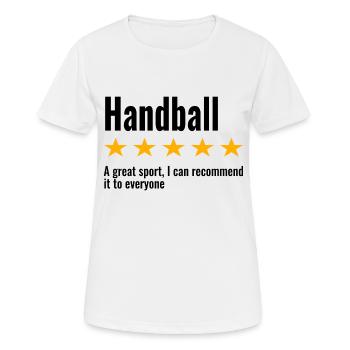 Handball Dicton de handball - T-shirt respirant Femme - blanc - Devant - AI Model Female 172 dark (172cm)