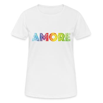 AMORE colours speckled - Women's Breathable T-Shirt - white - Front - AI Model Female 172 dark (172cm)