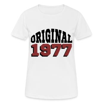 Original 1977 - T-shirt respirant Femme - blanc - Devant - AI Model Female 172 dark (172cm)