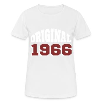 Original 1966 - Frauen T-Shirt atmungsaktiv - Weiß - Vorne - AI Model Female 172 dark (172cm)
