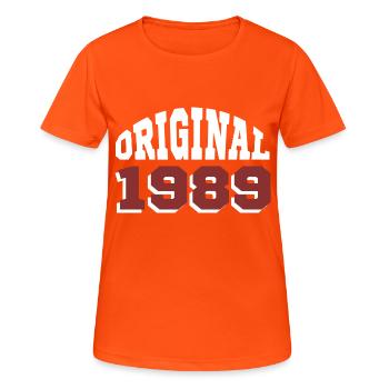 Original 1989 - T-shirt respirant Femme - orange néon - Devant - AI Model Female 172 dark (172cm)