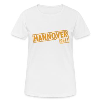 Hanover - 0511 - Area Code - Lower Saxony - Women's Breathable T-Shirt - white - Front - AI Model Female 172 dark (172cm)