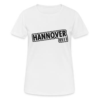 Hanover - 0511 - Area Code - Lower Saxony - Women's Breathable T-Shirt - white - Front - AI Model Female 172 dark (172cm)
