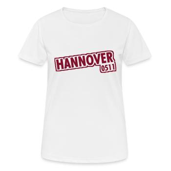 Hanover - 0511 - Area Code - Lower Saxony - Women's Breathable T-Shirt - white - Front - AI Model Female 172 dark (172cm)
