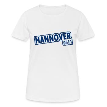 Hanover - 0511 - Area Code - Lower Saxony - Women's Breathable T-Shirt - white - Front - AI Model Female 172 dark (172cm)