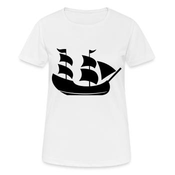 Bateau pirate - T-shirt respirant Femme - blanc - Devant - AI Model Female 172 dark (172cm)
