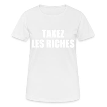 Besteuerung der Reichen - Frauen T-Shirt atmungsaktiv - Weiß - Vorne - AI Model Female 172 dark (172cm)