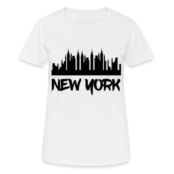 New York - T-shirt respirant Femme - blanc - Devant - AI Model Female 172 dark (172cm)
