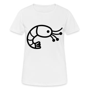 Crevette - T-shirt respirant Femme - blanc - Devant - AI Model Female 172 dark (172cm)