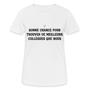 Man Humor Co-worker Departure Gift - Women's Breathable T-Shirt - white - Front - AI Model Female 172 dark (172cm)