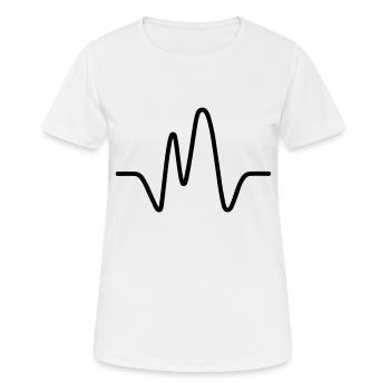 Pouls - T-shirt respirant Femme - blanc - Devant - AI Model Female 172 dark (172cm)