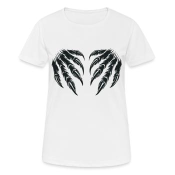 krallen 2 - Frauen T-Shirt atmungsaktiv - Weiß - Vorne - AI Model Female 172 dark (172cm)