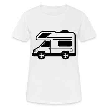 Wohnmobil - Frauen T-Shirt atmungsaktiv - Weiß - Vorne - AI Model Female 172 dark (172cm)