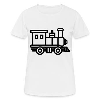Lokomotive - Frauen T-Shirt atmungsaktiv - Weiß - Vorne - AI Model Female 172 dark (172cm)