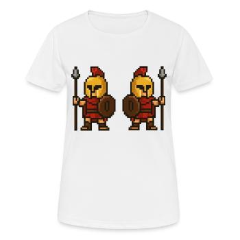 Spartan Pixel 2 - T-shirt respirant Femme - blanc - Devant - AI Model Female 172 dark (172cm)