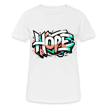 Espoir - T-shirt respirant Femme - blanc - Devant - AI Model Female 172 dark (172cm)