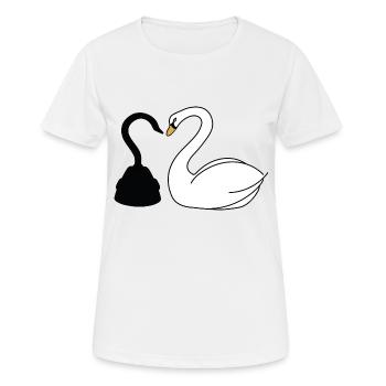 Käpt'n Hook und Schwan - Frauen T-Shirt atmungsaktiv - Weiß - Vorne - AI Model Female 172 dark (172cm)