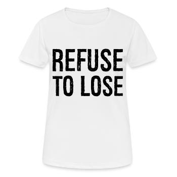 Refuser de perdre - T-shirt respirant Femme - blanc - Devant - AI Model Female 172 dark (172cm)