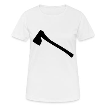 AXT - Frauen T-Shirt atmungsaktiv - Weiß - Vorne - AI Model Female 172 dark (172cm)