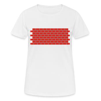 Maurer Mauer - Frauen T-Shirt atmungsaktiv - Weiß - Vorne - AI Model Female 172 dark (172cm)