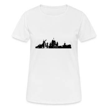 Potsdam - Frauen T-Shirt atmungsaktiv - Weiß - Vorne - AI Model Female 172 dark (172cm)