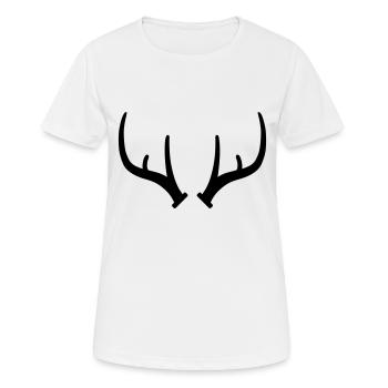 Geweih - - Frauen T-Shirt atmungsaktiv - Weiß - Vorne - AI Model Female 172 dark (172cm)