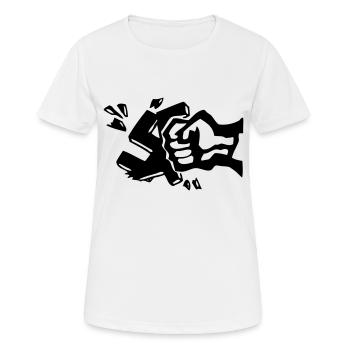 Gegen Nazis - Frauen T-Shirt atmungsaktiv - Weiß - Vorne - AI Model Female 172 dark (172cm)