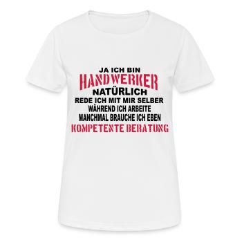 Handwerker Beratung - Frauen T-Shirt atmungsaktiv - Weiß - Vorne - AI Model Female 172 dark (172cm)