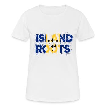 Barbados Wurzeln - Frauen T-Shirt atmungsaktiv - Weiß - Vorne - AI Model Female 172 dark (172cm)