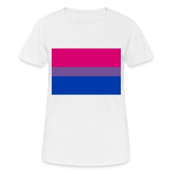 drapeau bisexuel - T-shirt respirant Femme - blanc - Devant - AI Model Female 172 dark (172cm)