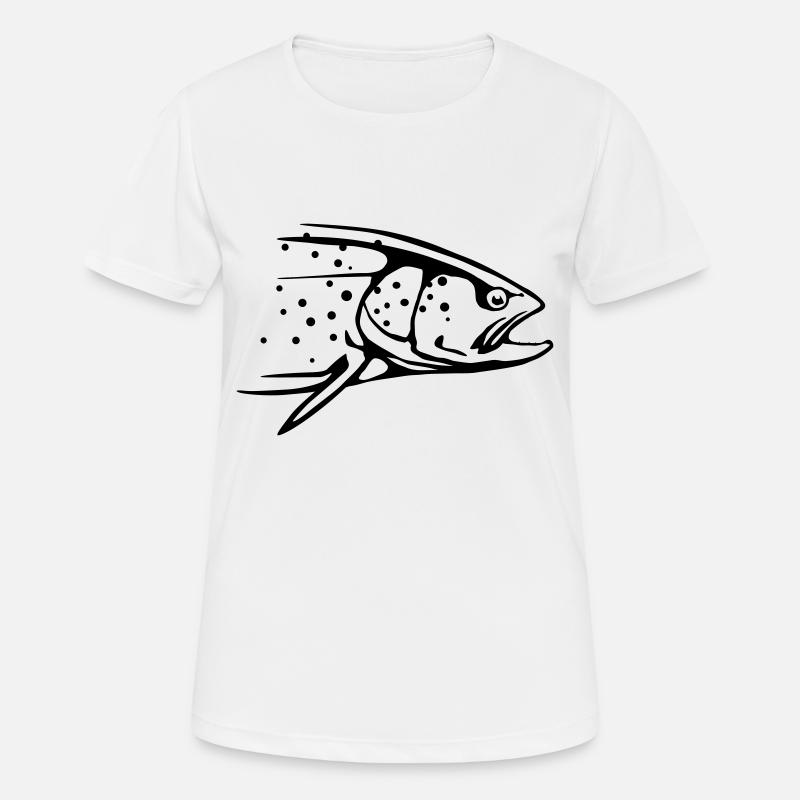 Forelle - Frauen T-Shirt atmungsaktiv - Weiß